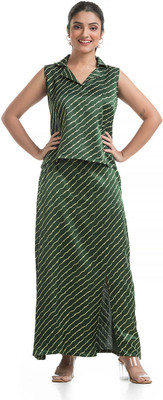 Crazy Needle Top Pencil Skirt Western Set