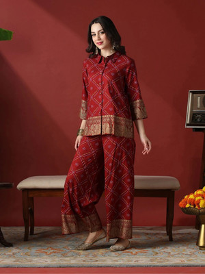 Globus Shirt Palazzos Co-ords Set