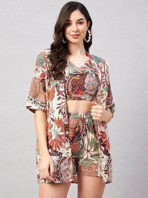 Punky Top Regular Shorts Co-ords Set with Jacket