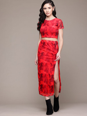 Roadster Tshirt Skirt Co-ords Set