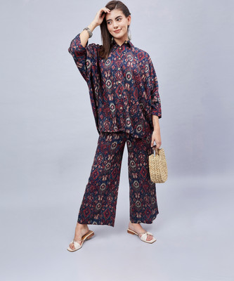 WineRed Shirt Pant Co-ords Set