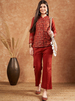 Sangria Shirt Pant Co-ords Set