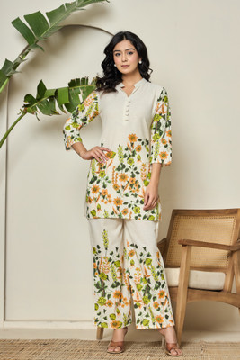 SHRIZA Women Crop Top Palazzo Set