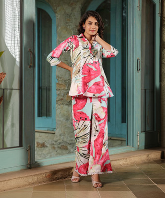 Leriya Fashion Tunic Palazzos Co-ords Set