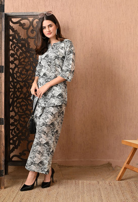 Silakiva Top Palazzos Co-ords Set