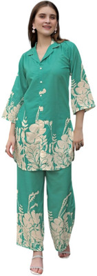 Irenzz Enterprise Top Palazzos Co-ords Set