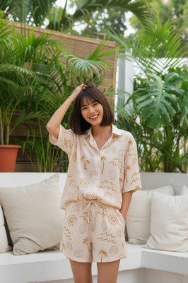 Leriya Fashion Shirt Regular Shorts Co-ords Set