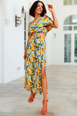POPWINGS Top Skirt Co-ords Set