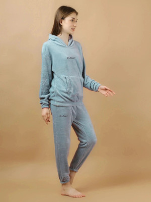 Lugo Women Printed Blue Night Suit Set