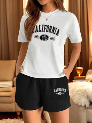 Shonisha Tshirt Regular Shorts Co-ords Set