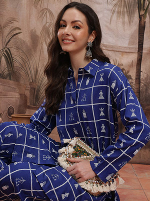Sangria Shirt Pant Co-ords Set