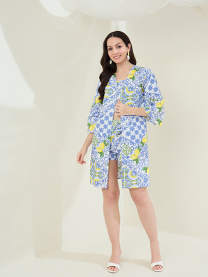 STYLESTONE Top Regular Shorts Co-ords Set with Shrug