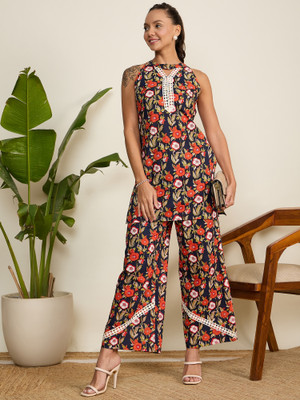 WineRed Tunic Pant Co-ords Set