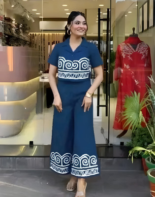 Z NEW KOLPONA Top Palazzos Western Set