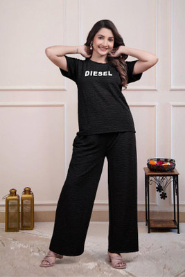 aadhiya impex Tshirt Palazzos Co-ords Set