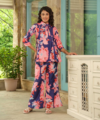 Leriya Fashion Tunic Palazzos Co-ords Set