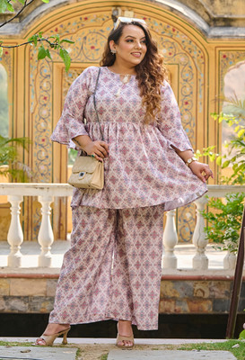 PrettyPlus by Desinoor.com Top Palazzos Co-ords Set
