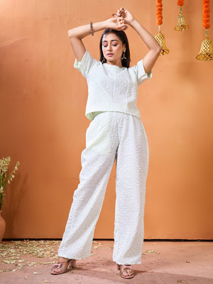 nirmal creation Top Palazzos Co-ords Set
