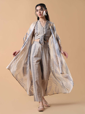 SHOWOFFFF Top Pant Co-ords Set with Shrug