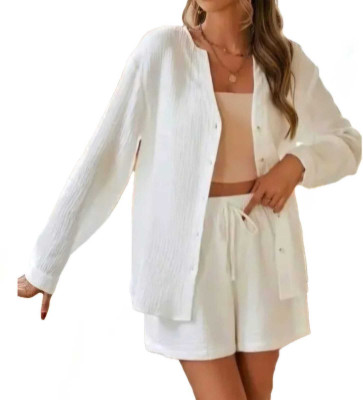 Crown Creation Shirt Hot Pants Co-ords Set