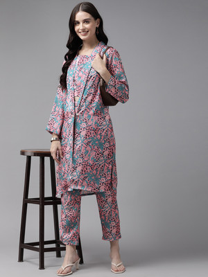 Roadster Top Pant Co-ords Set with Shrug