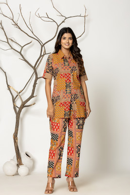 Jaipuri Bunaai Top Pant Co-ords Set
