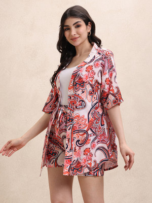 Leriya Fashion Shirt Regular Shorts Co-ords Set