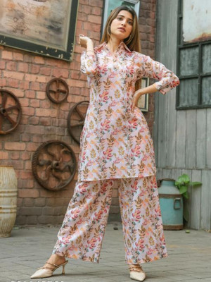 kalamkari Top Palazzos Western Set