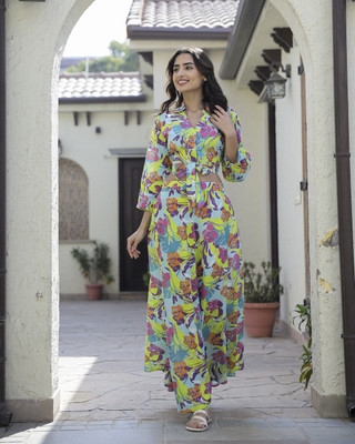 Sanskrutihomes Top Skirt Co-ords Set