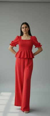 TNSUSHK Top Palazzos Western Set