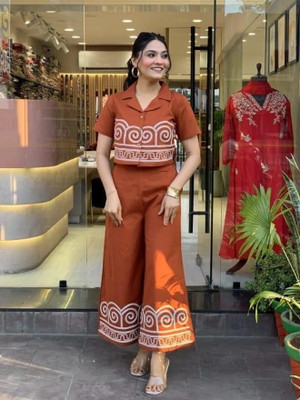 SHREE MUSKAN COLLECTIONS Tshirt Palazzos Co-ords Set