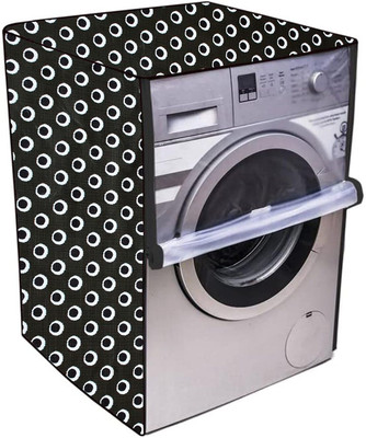 KingMatters Front Loading Washing Machine  Cover(Width: 63 cm, BLACK, WHITE)