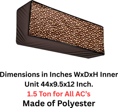 ASHTAAPAD Air Conditioner  Cover(Width: 111 cm, Brown::Black)