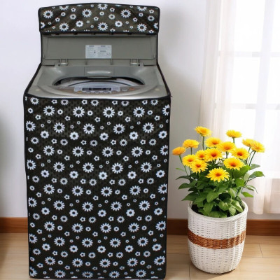 REVEXO Top Loading Washing Machine  Cover(Width: 58.42 cm, Black, White)