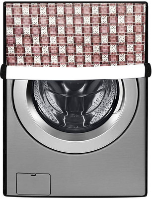 DREAMINDIANASSOCIATION Front Loading Washing Machine  Cover(Width: 62 cm, Brown, White)