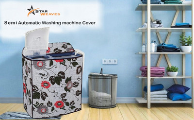 Star Weaves Semi-Automatic Washing Machine  Cover(Width: 99 cm, Multicolor)