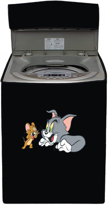 Delideal Top Loading Washing Machine  Cover(Width: 77 cm, Black)