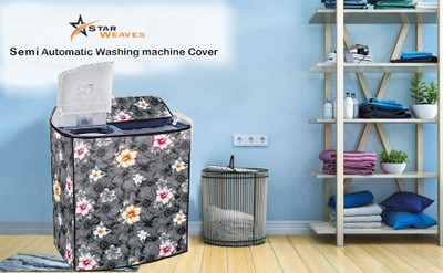 Star Weaves Semi-Automatic Washing Machine  Cover(Width: 78 cm, Multicolor)