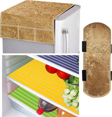 KUBER INDUSTRIES Fridge Mat(Width: 46 cm, Gold)