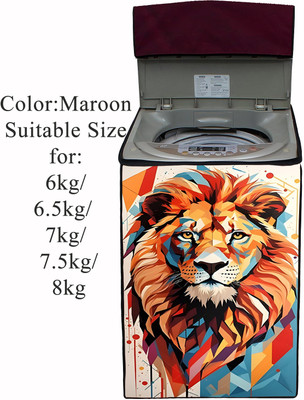 Declooms Top Loading Washing Machine  Cover(Width: 61 cm, Maroon)