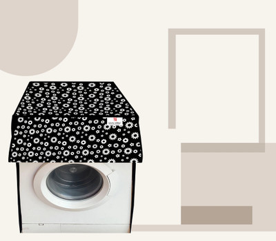 GURU-ISHMA Front Loading Washing Machine  Cover(Width: 60.96 cm, Black, White)