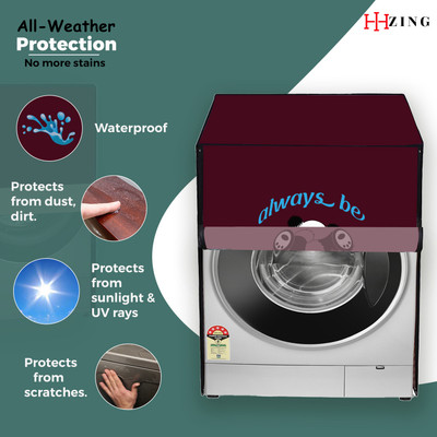 Hizing Front Loading Washing Machine  Cover(Width: 55 cm, Maroon)