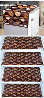 Crosmo Refrigerator  Cover(Width: 64 cm, BrownPaan14)