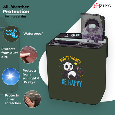 Hizing Semi-Automatic Washing Machine  Cover(Width: 81 cm, Green)