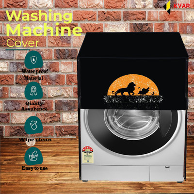 KVAR Front Loading Washing Machine  Cover(Width: 69 cm, Black)