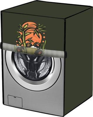 Amodori Front Loading Washing Machine  Cover(Width: 61 cm, Green, Orange)