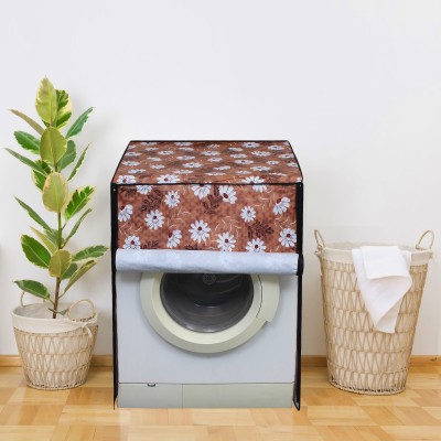 Glassiano Front Loading Washing Machine  Cover(Width: 60.96 cm, Brown, Orange)