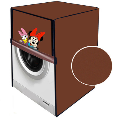 JM Homefurnishings Front Loading Washing Machine  Cover(Width: 66 cm, Brown)