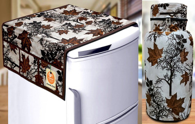 Kanushi Industries Refrigerator  Cover(Width: 91 cm, Brown)