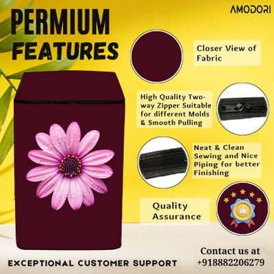 Amodori Top Loading Washing Machine  Cover(Width: 69 cm, Maroon, Brown)